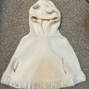 Baby Gap 2T bear poncho NWOT
